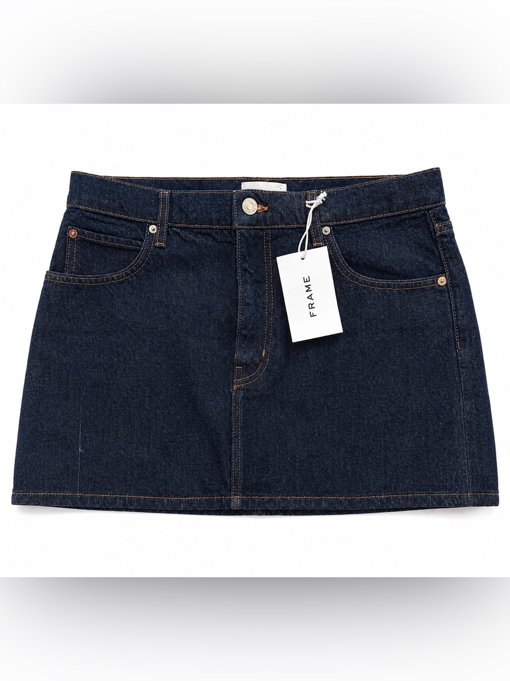 FRAME The Mini Dark Wash Denim Skirt Size 29 NWT $258